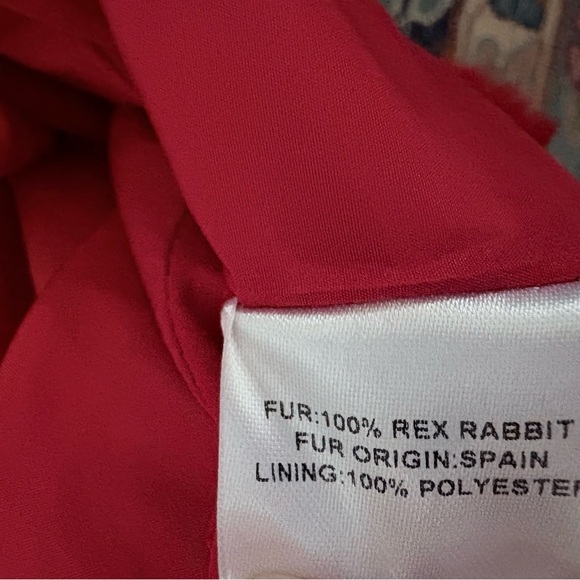 Diana Rosh Rabbit Fur Jacket Extra Small•XS - Picture 5 of 6